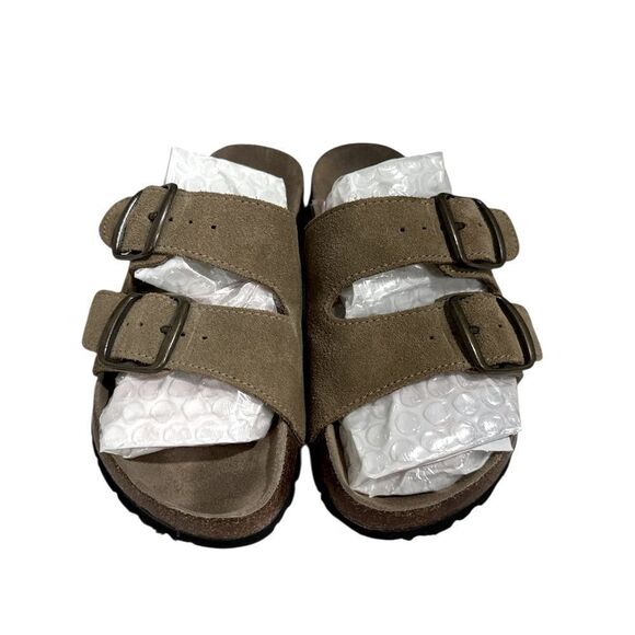 Kids white Mountain Brown Sandals with Suede Straps and Contoured Footbed EUC - Picture 1 of 6
